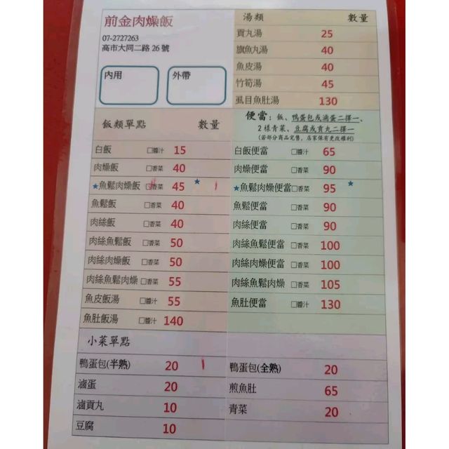 高雄必食前金肉燥飯！