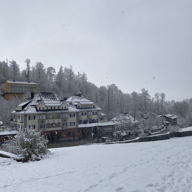 雪の中のホーエンシュバンガウ城❄️