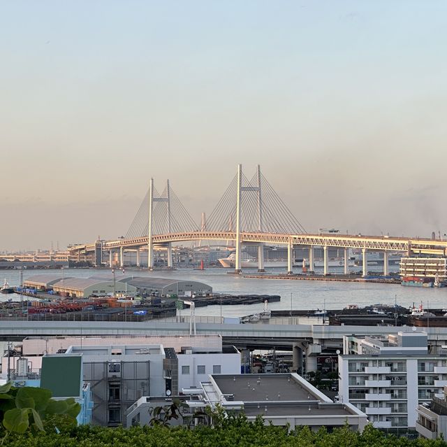 【横浜】夕方の港の見える丘公園・展望台にて