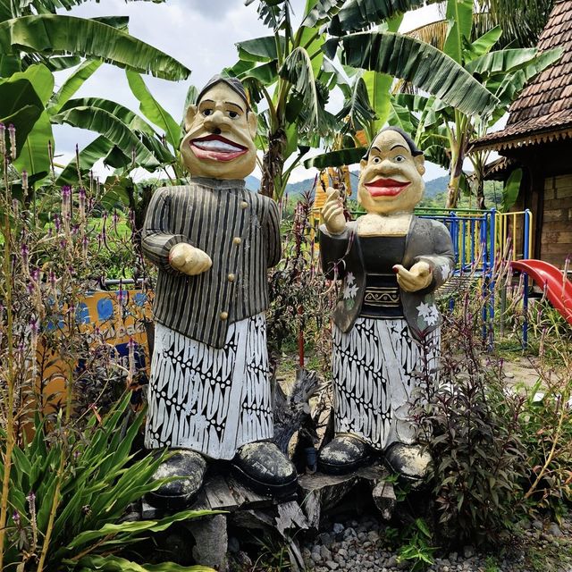 Enjoy a coffee with paddy field view