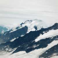 スイスの厳しい寒さのユングフラウ