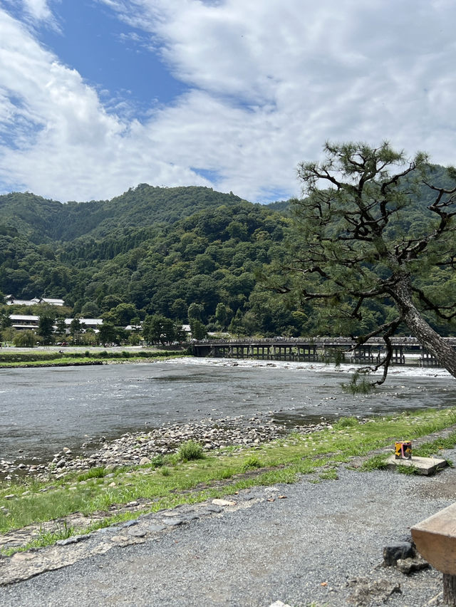 京都古鄉風情🤓嵐山感受舊有日本風情😎著名渡月橋🙊