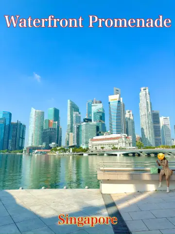 新加坡　新加坡觀光　從Waterfront Promenade欣賞濱海灣的景色真是太棒了！