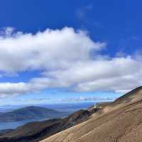 Tongariro alpine crossing amidst volcanoes - New Zealand