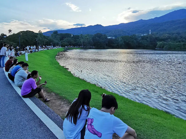 อ่างเก็บน้ำที่เชียงใหม่วิวสวยมากๆ 🌅