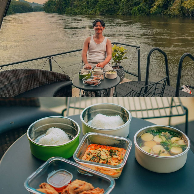 ที่พักริมน้ำฟีลดี ติดแม่น้ำแควน้อย กาญจนบุรี ⛰️💚🏞️