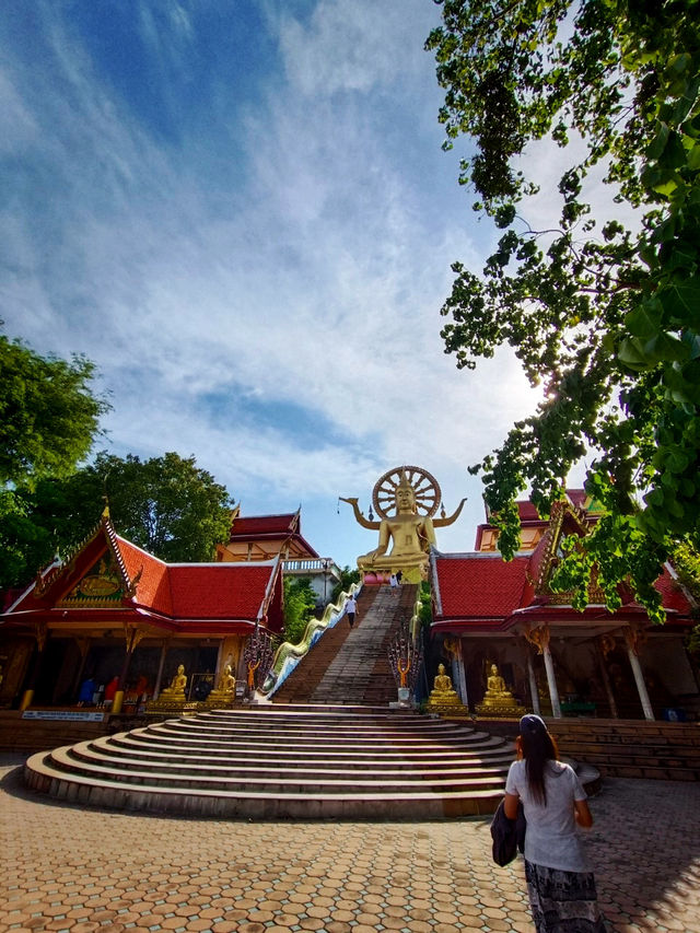 🌅 มุมลับดูพระอาทิตย์ตกที่วัดพระใหญ่ สมุย 🧘‍♀️✨