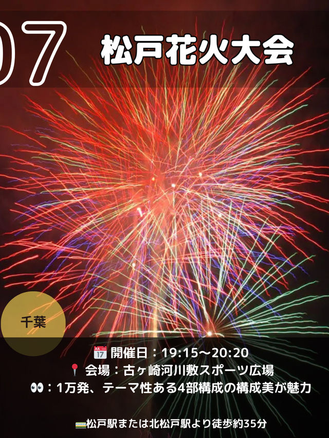 【関東】夏は家族と花火大会8選🎆8月2日にたくさんあるよ📸🎇