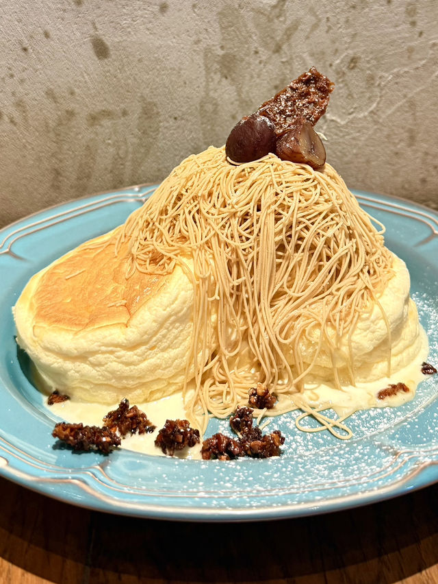 【名古屋観光】和栗たっぷり秋限定モンブランパンケーキ🍂ˎˊ˗