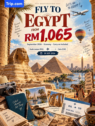 🇪🇬 FLY TO EGYPT FROM RM1,065