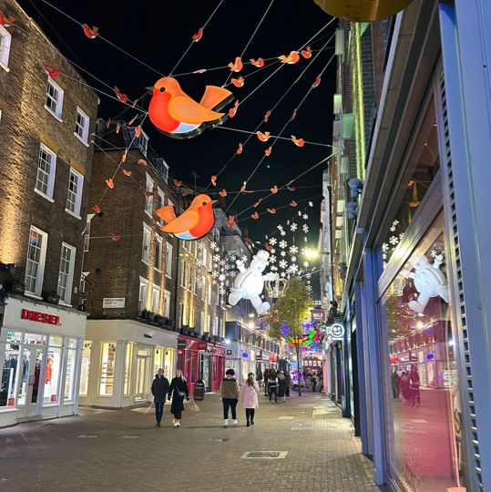 More winter lights in London