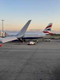 Beautiful Sunset Journey with British Airways 