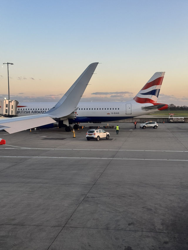 Beautiful Sunset Journey with British Airways 