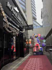 Walking places with night life in Arbat street Moscow