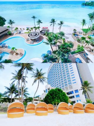 전용 해변으로 바로 연결되는 괌의 5성급 호텔! 경치가 정말 좋아요! .