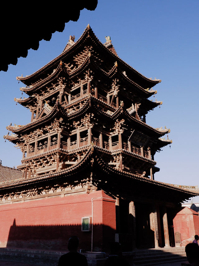 木構飛雲樓，黑神話悟空同款取景地。