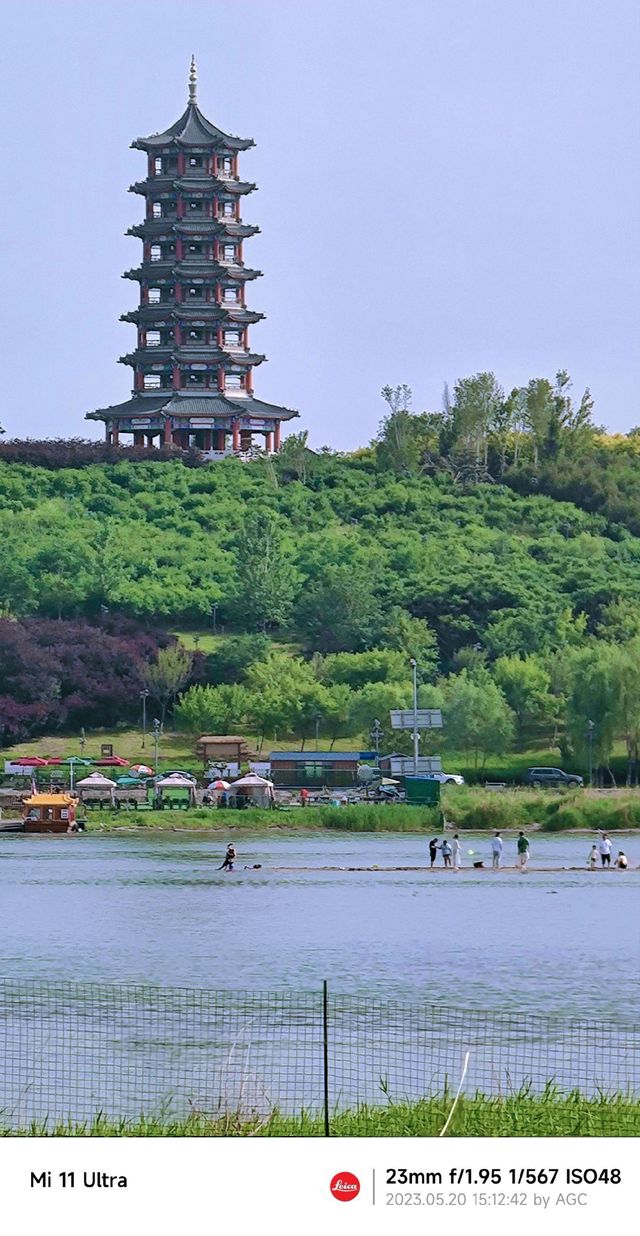 正定滹沱河，如畫之境。