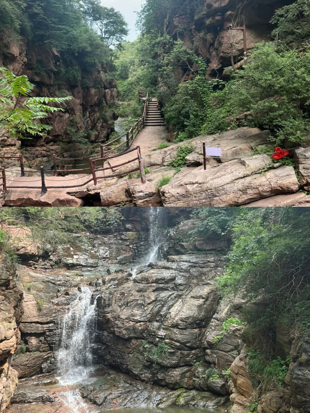 鄭州周邊避暑勝地伏羲山大峽谷太清涼了。