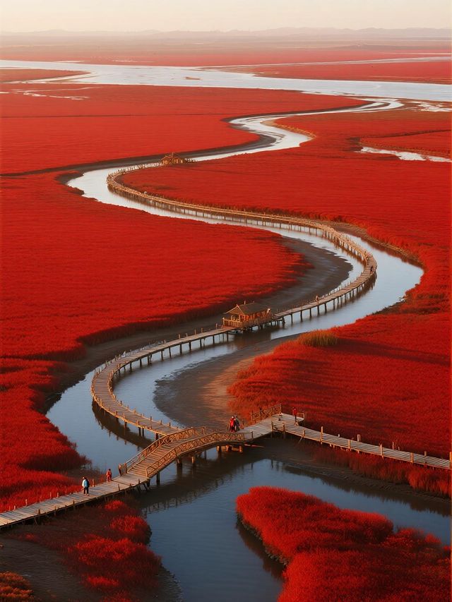 盤錦紅海灘親子遊｜帶娃沉浸式探索紅灘濕地