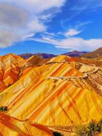 秋遊水墨丹霞,天然油畫