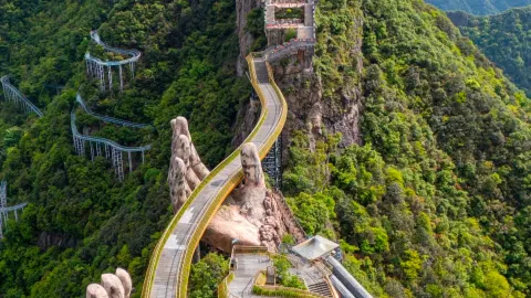 Cloud hand bridge in the sky! Marling Tianguan, the top choice for trips around Jiangsu, Zhejiang, and Shanghai — traveler post in Pujiang
