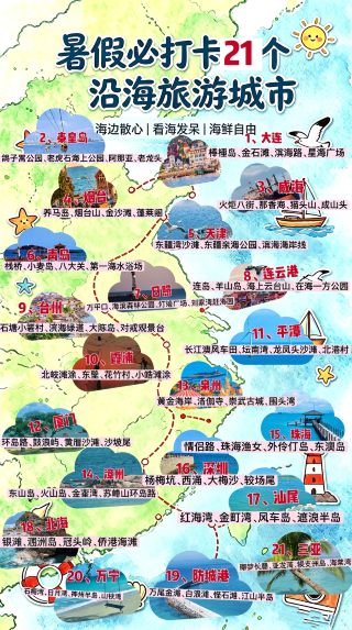 21개 도시 바다 보기 가이드