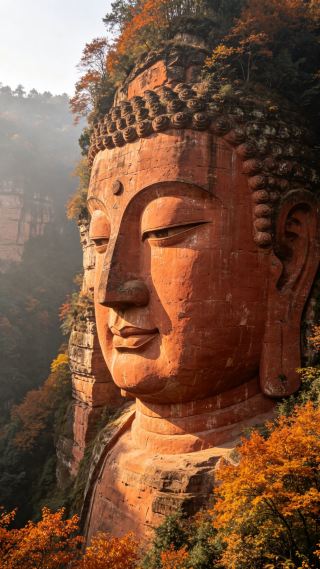 重慶近郊の秋の旅|老瀛山国家地質公園で、天然の如来巨岩を鑑賞