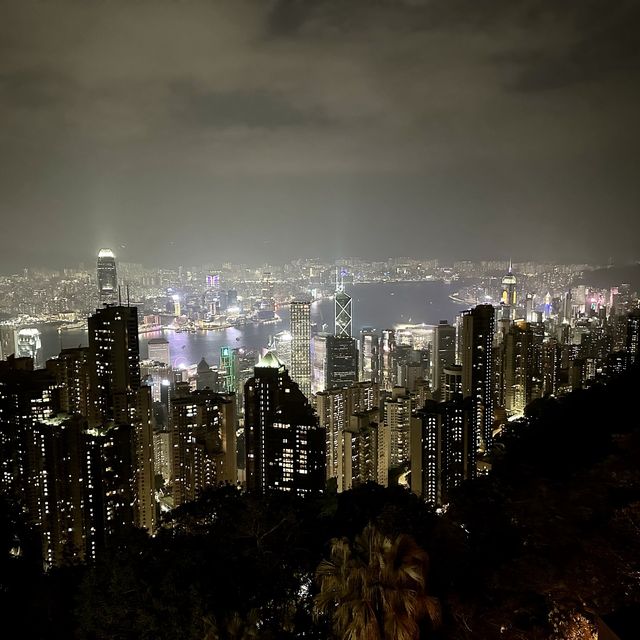 太平山頂，維多利亞港夜景