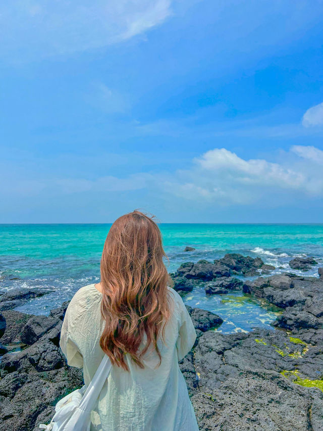 제주 애매랄드빛 바다 애월 한담해안산책로 🌊🏝️