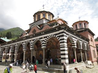The picturesque Rila Monastery in Bulgaria.