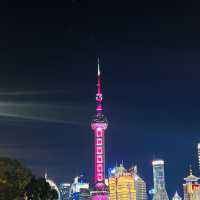 The Bund East Nanjing Road กลางคืนไฟสวยมาก