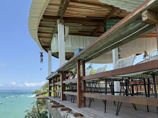 Rustic wooden hut along the coastline