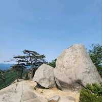 Rocky Trails & Sweet Views the summit of Yonghwasan Mountain