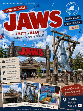 🦈 ตามรอย JAWS ที่ Amity Island! คาเฟ่ธีมฉลามที่แฟนหนังต้องแวะ