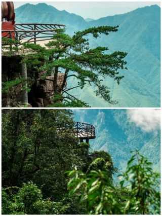 The towering peaks and strange Danxia landforms of Greater Yaoshan in Guangxi stretch across the natural beauty of the mountains