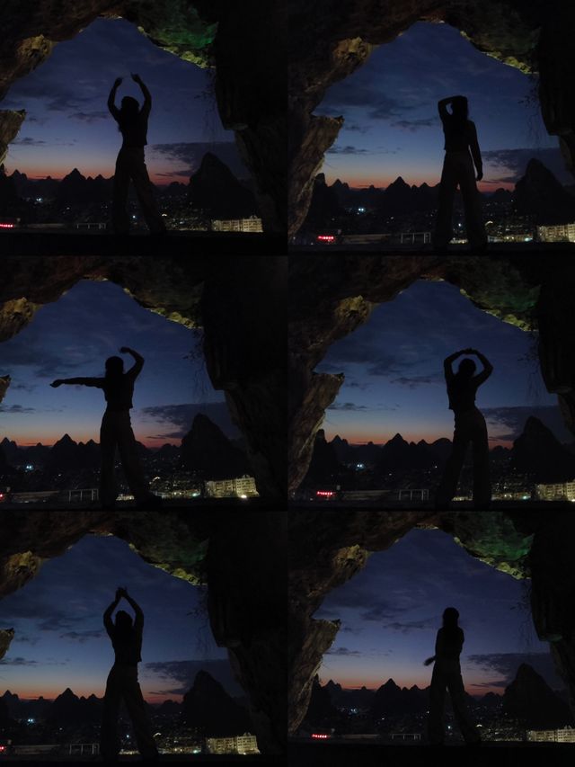 桂林私藏晚霞地！仙鶴峰承包整片紅藍天空