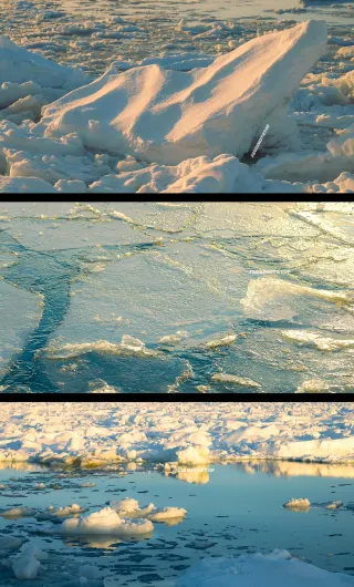 北海道網走｜天光と雪が抱き合う