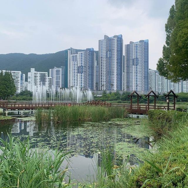 김해 대표 도심 공원인 연지공원