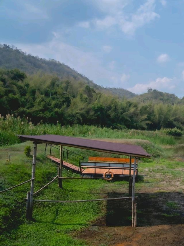 น้ำผุร้อน โป่งกระทิง กางเต็นท์  ราชบุรี 