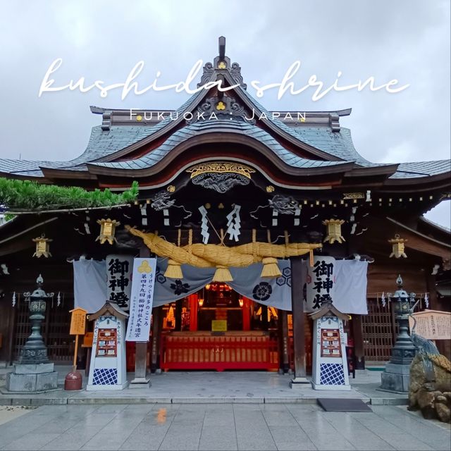 Kushida shrine...ขอพรการค้า ต้องมาฟุกุโอกะ