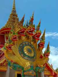 A Colourful Temple in Thailand with A Skywalk to View Into Laos