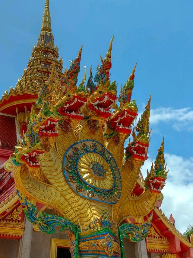 A Colourful Temple in Thailand with A Skywalk to View Into Laos