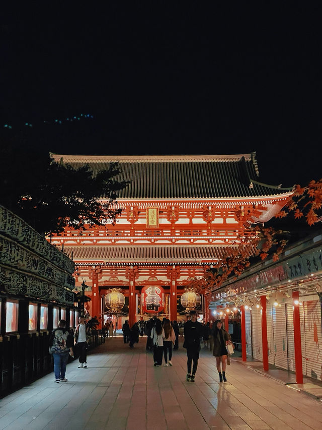 เดินเที่ยววัดเซ็นโซจิตอนกลางคืน สวยมากกก 🏮⛩️