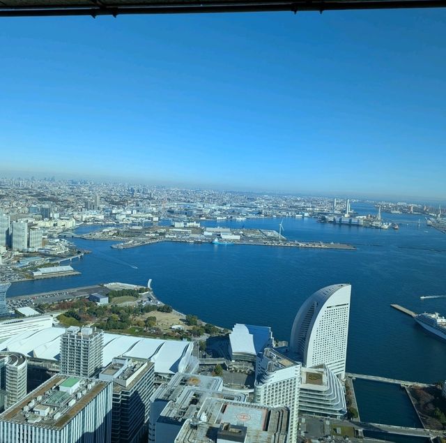 橫濱景點｜橫濱地標塔欣賞橫濱港未來璀璨夜景—空中花園展望台