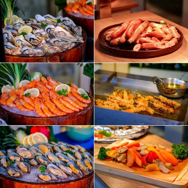 seafood buffet ริมทะเล ชมวิวพระอาทิตย์ตก