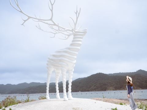 宮城】野外アート 𝖶𝗁𝗂𝗍𝖾 𝖣𝖾𝖾𝗋 (𝖮𝗌𝗁𝗂𝗄𝖺)を見に行く