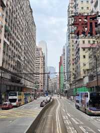 香港島のトラムで市街地観光
