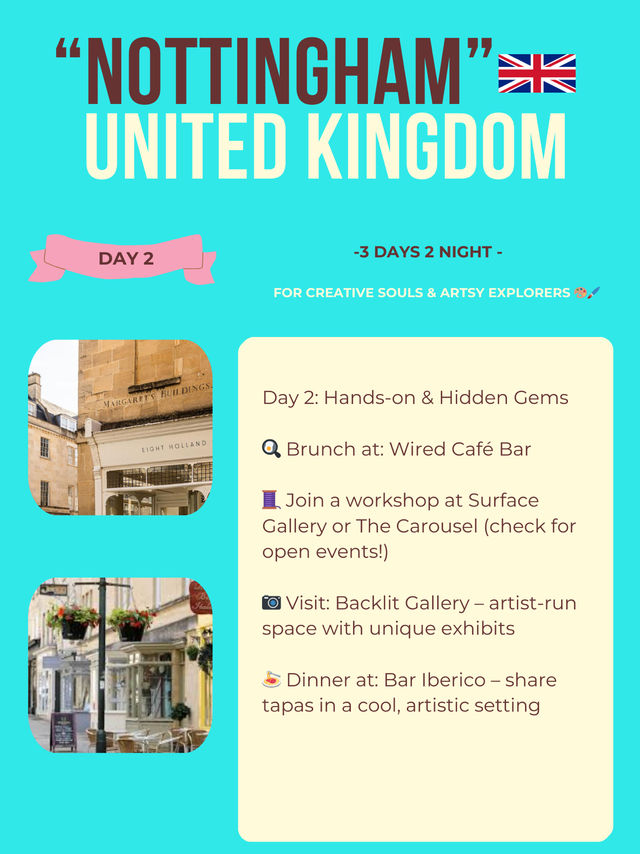 Nottingham itinerary 🩵