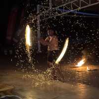 Fire show in Morib