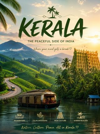 Sometimes, we don't travel just to see a new place.

Sometimes, we travel because our mind needs a break from the noise, pressure, and endless rush of everyday life.

If city life feels overwhelming and you are looking for a place to slow down, remember Kerala, the peaceful side of India.

Known as "God's Own Country," Kerala is a place where life feels a little slower and more meaningful.

Imagine waking up to a peaceful houseboat moving through the backwaters, walking among the green tea plantations of Munnar, or feeling the fresh sea breeze along the coast.

Kerala's beauty is not only about breathtaking views.

It is about the small moments that make you feel calm and connected again.

But Kerala is more than nature.

In Thiruvananthapuram, the capital city of Kerala, you can find Padmanabhaswamy Temple, one of the world's most fascinating Hindu temples. With its ancient history, priceless treasures, and mysterious stories, it shows another deeper side of this beautiful state.

For me, Kerala is not just a destination.

It is a place where nature, history, and peaceful moments come together.

Some places give you beautiful memories.

Some places give you peace.

Kerala gives you both. 🌿

#natureoutdoor #kerala #godsowncountry 
#keralatourism #travelindia #exploreindia 
#padmanabhaswamytemple #thiruvananthapuram 
#munnar #alleppey #keralabackwaters #beautifuldestinations #naturelovers #tripcom #tripmoments 

